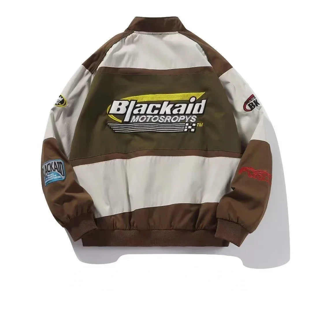 Retro Puffy Streetwear Racing Jacket